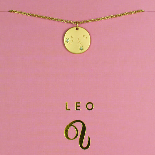 Leo - Zodiac Necklace Zodiac necklace Lucky Feather 