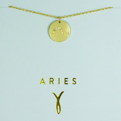 Aries - Zodiac Necklace Zodiac necklace Lucky Feather 