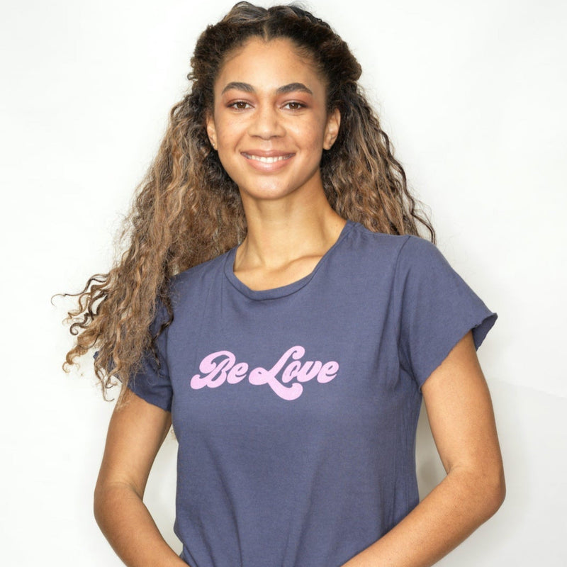 Be Love 70's Tee - Spellbound blue Tops Be Love Apparel 