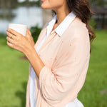 Blush Bubble Knit Dreamsoft Organic Cotton 3 in 1 Cozy Wrap Wrap Zestt Organics 