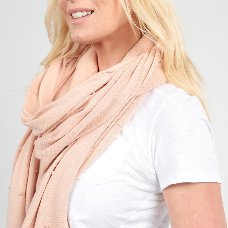 Blush Bubble Knit Dreamsoft Organic Cotton 3 in 1 Cozy Wrap Wrap Zestt Organics 