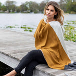 Bronze Color Block Dreamsoft Organic Cotton 3 in 1 Cozy Wrap Wrap Zestt Organics 