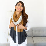 Bronze Color Block Dreamsoft Organic Cotton 3 in 1 Cozy Wrap Wrap Zestt Organics 