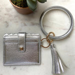 Cardholder with Keyring Bangle and Tassle Pretty Simple Silver 