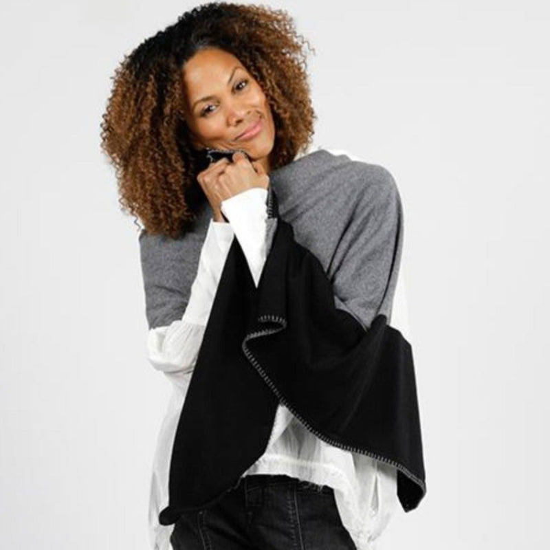Gray Color Block Dreamsoft Organic Cotton 3 in 1 Cozy Wrap Wrap Zestt Organics 