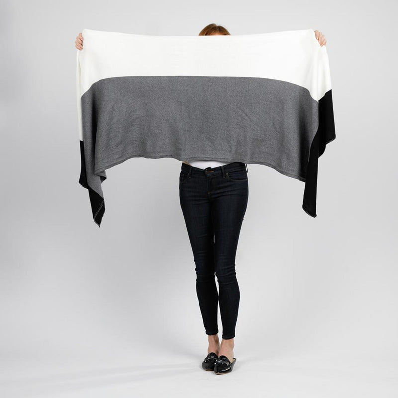 Gray Color Block Dreamsoft Organic Cotton 3 in 1 Cozy Wrap Wrap Zestt Organics 