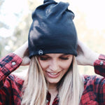 Messy Bun Beanie, Multi-function Face Cover - Black Beanie Pretty Simple 