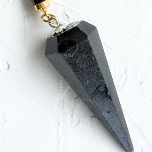 Pendulum, Black Spinal | Black Agate Mend 