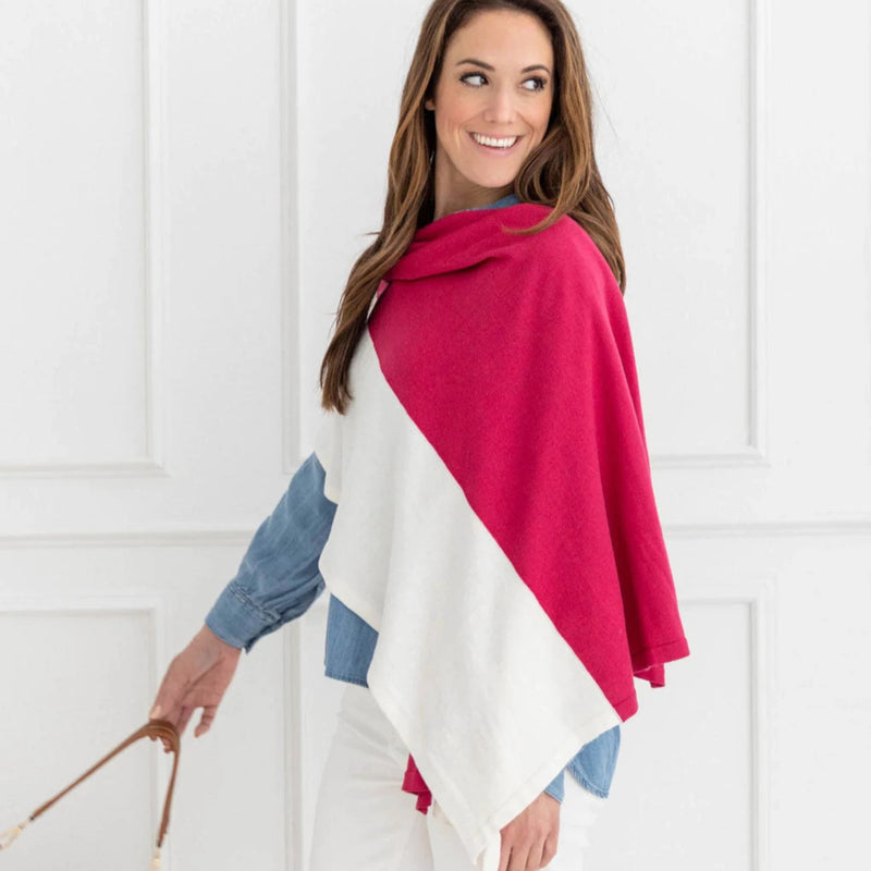 Peony Color Block Dreamsoft Travel Scarf Wrap Zestt Organics 