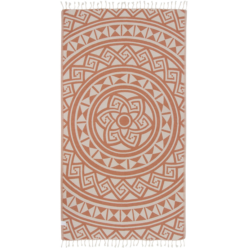 Rust Mandala Turkish Towel Wrap Towels Sand Cloud 