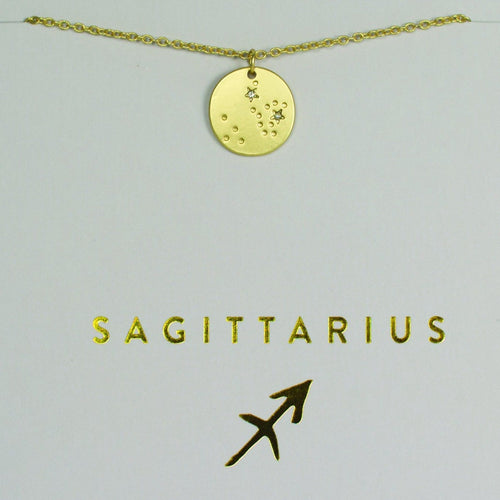 Sagittarius - Zodiac Necklace Zodiac necklace Lucky Feather 