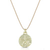 Sand dollar, Ocean Life Gold Necklace Zodiac necklace Lucky Feather 