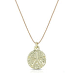 Sand dollar, Ocean Life Gold Necklace Zodiac necklace Lucky Feather 