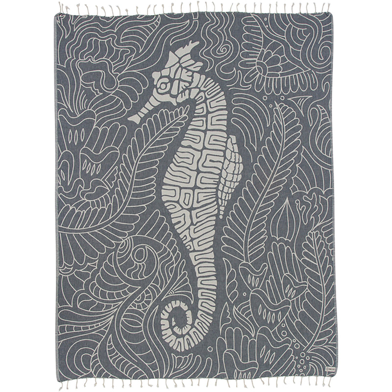 Seahorse Swirl Turkish Towel Wrap Towels Sand Cloud 