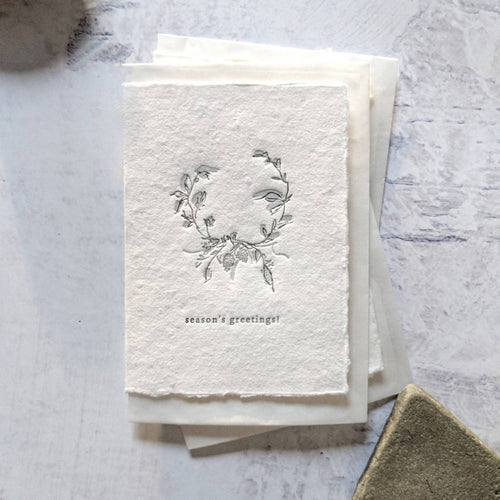Seasons Greetings Illustration Mini Card Belinda Love Lee Paperie 