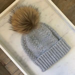 Soft Angora Cable Knit Pom Beanie Beanie Pretty Simple 