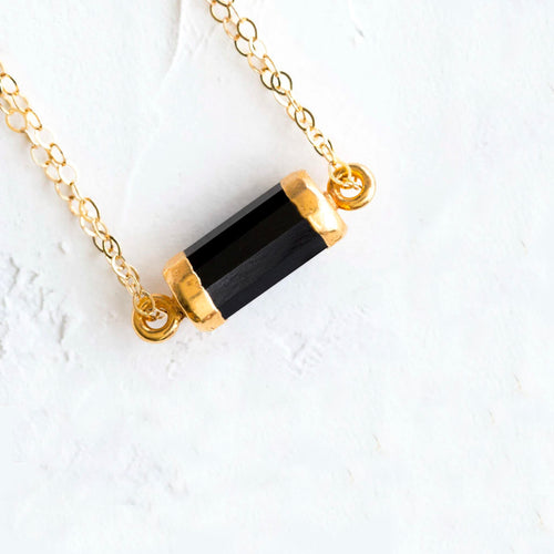 Stack Necklace, Black Spinal Mend 