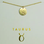 Taurus - Zodiac Necklace Zodiac necklace Lucky Feather 