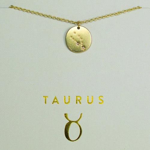 Taurus - Zodiac Necklace Zodiac necklace Lucky Feather 