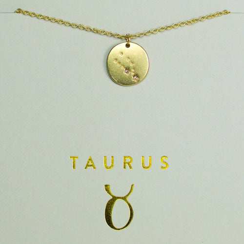 Taurus - Zodiac Necklace Zodiac necklace Lucky Feather 
