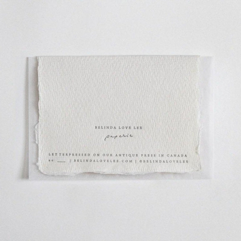 XOXO Letterpress Mini Card Belinda Love Lee Paperie 